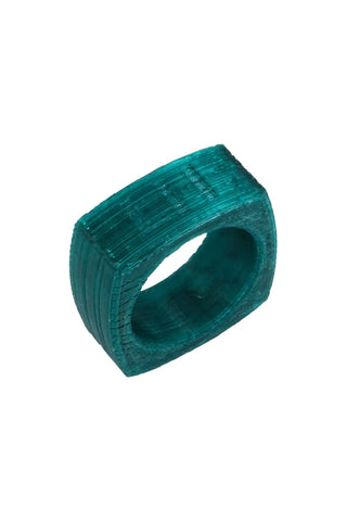 Love Hero 3D Printed Logo Ring in Dark Green