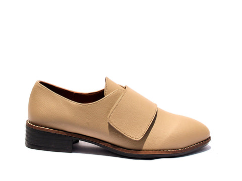 Peace Lily Cactus Leather Shoes in Light Brown