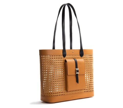 St. Tropez Tote and Laptop Bag in Tan