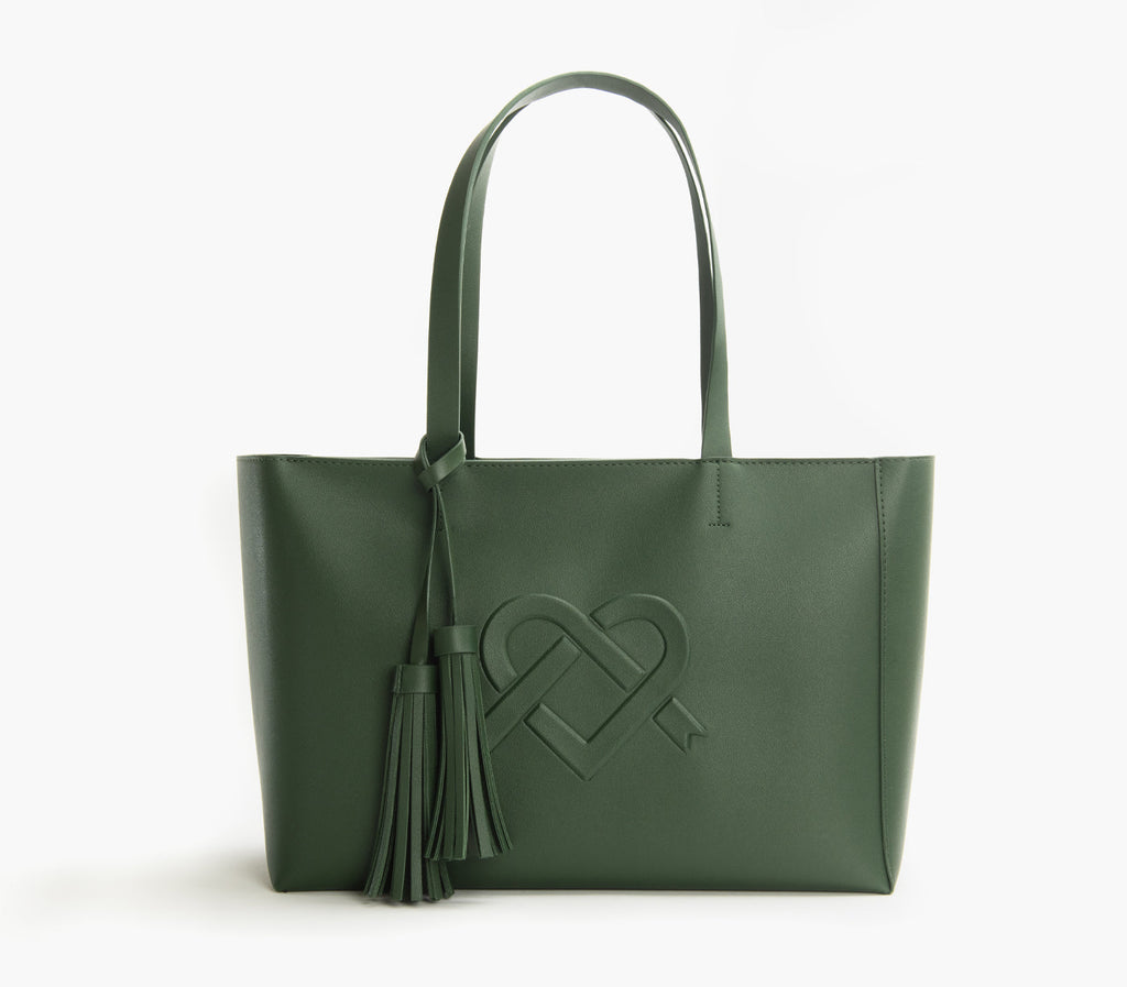 Tippi Vegan Leather Tote Bag in Green