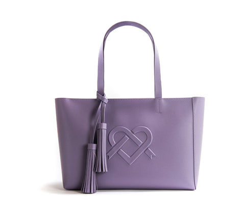 Tippi Vegan Leather Tote Bag in Lilac