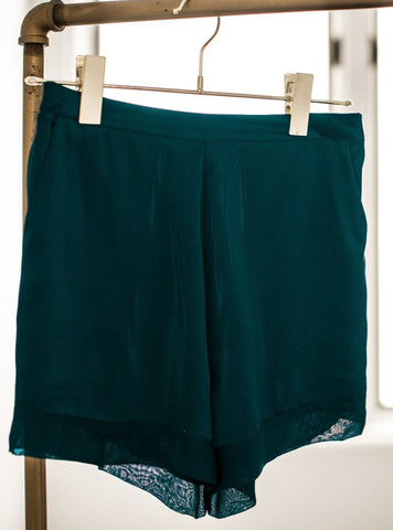 Soho Shorts in Deep Emerald Green
