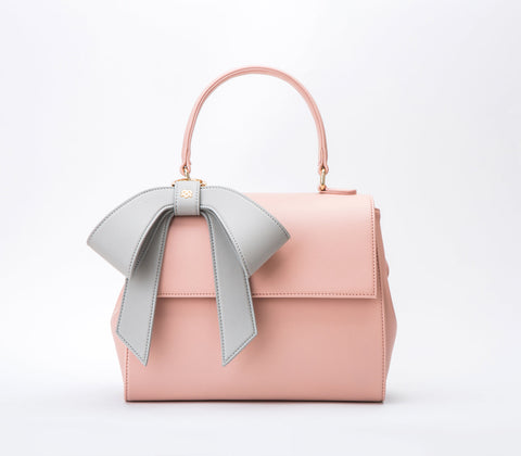 Cottontail Vegan Leather Bag in Light Pink and Blue