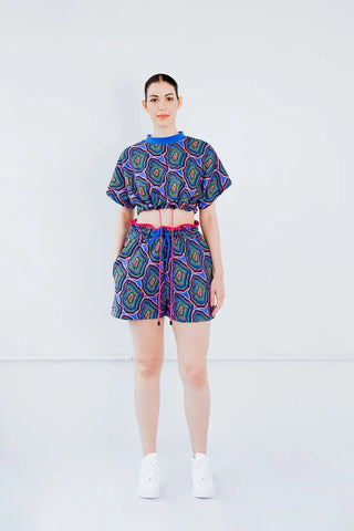 Upcycled - Playsuit - Shorts in Concentric