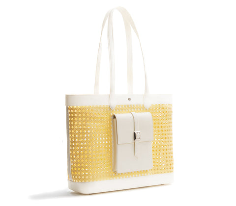 St. Tropez Tote and Laptop Bag in White