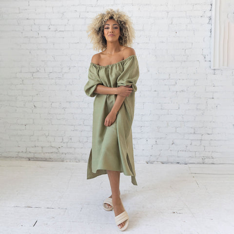 Willow Dress in Moss
