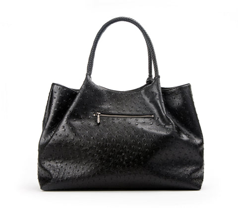 Naomi Vegan Leather Tote Bag in Black