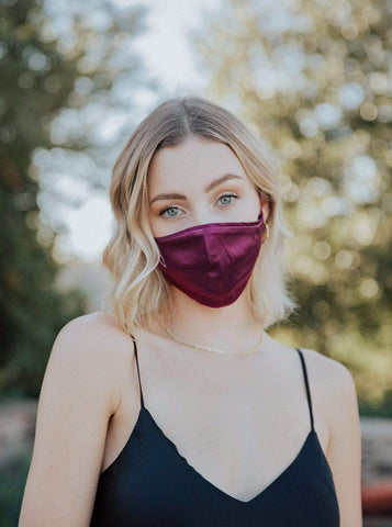 Breathable Mulberry Silk Love Face Mask in Mulberry Muse