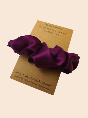 Mulberry Silk Scrunchie in Mulberry Muse