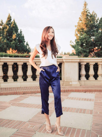 Midtown Cropped Pants in Royal Blueberry