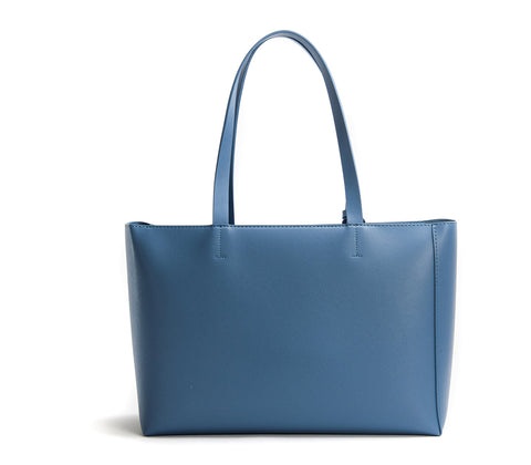 Tippi Vegan Leather Tote Bag in Blue