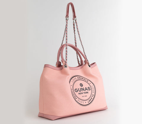 Ruth Vegan Canvas Tote Bag in Light Pink