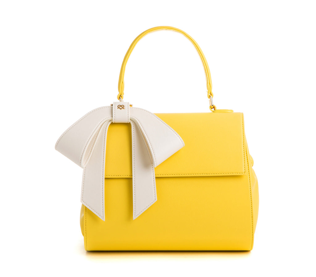 Cottontail Vegan Leather Bag in Yellow