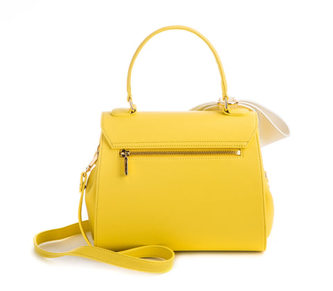 Cottontail Vegan Leather Bag in Yellow